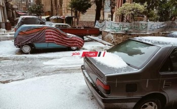 غرق الشوارع مختلف …. بالصور الثلوج تغطي شوارع الإسكندرية في ظاهرة نادرة الحدوث