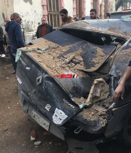 انهيار أجزاء من عقار في الورديان وتحطم سيارة في الإسكندرية بسبب الأمطار الغزيرة