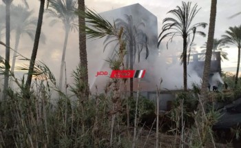 بالصور السيطرة على حريق نشب في مصنع موبليات بقرية الحوراني بدمياط