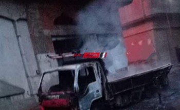 بالفيديو والصور خسائر بالملايين في حريق عقار وسيارات بالكامل في دمياط