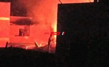 وفاة شخص في حريق هائل داخل منزله بدمياط