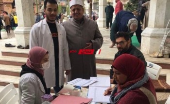 أوقاف دمياط تنظم حملة للتبرع بالدم امام مسجد قباء