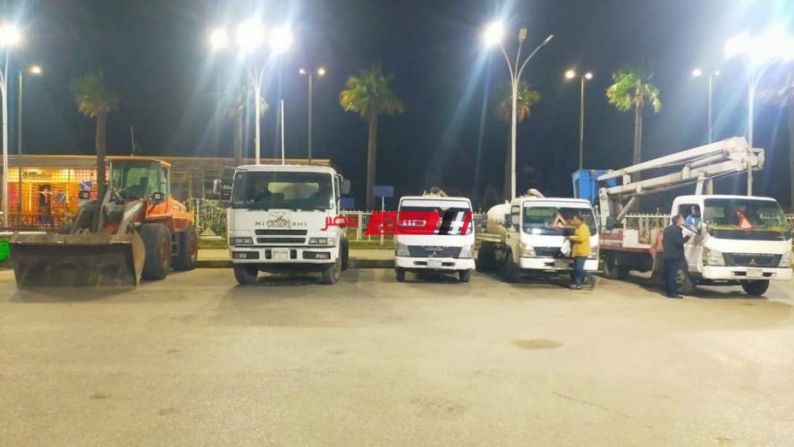 4 سيارات لشفط مياه الأمطار في رأس البر استعدادا لسوء الأحوال الجوية