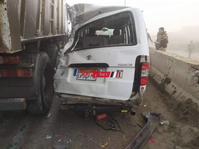 فتح طريق بورسعيد بعد حادث اصطدام مقطورة بعشرات السيارات