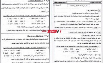 حقيقه تسريب امتحان اللغة العربية لكل المحافظات الصف الثالث الإعدادي الترم الاول 2022