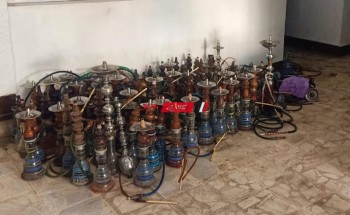 اعدام 277  شيشة من مصادرات حملات تطبيق الإجراءات الاحترازية في دمياط