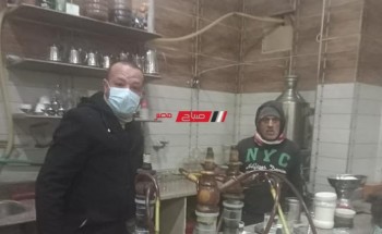 ضبط مقاهي تقدم الشيشة في حملات مكبرة على قريتي الخياطة والشيخ ضرغام بدمياط