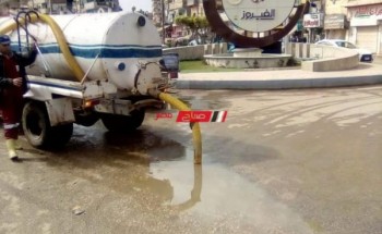 حملات مكبرة في دمياط لكسح مياه الامطار بعد ليلة مطيرة وتقلبات حالة الطقس