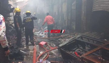 تفاصيل حريق محلات في المنشية وإصابة 10 أشخاص بمحافظة الإسكندرية