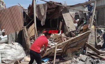 محلية دمياط: حملة مكبرة تنجح في إزالة مخزن خردة بشطا