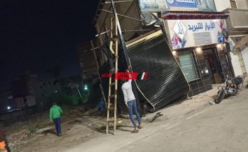 محلية دمياط: التصدي لاعمال بناء هنجر مخالف في قرية الشعراء