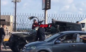 وفاة شابين في حادث انقلاب سيارة جيب أعلى كوبري سيدي جابر بمحافظة الإسكندرية