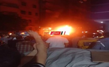 اشتعال النيران في محلات تجارية بمنطقة فيكتوريا بمحافظة الإسكندرية
