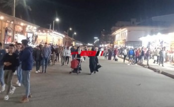 استمرار إقبال المواطنين على مدينة رأس البر في اخر ايام اجازة العيد