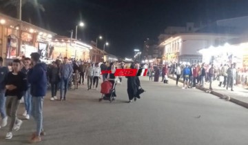 استمرار إقبال المواطنين على مدينة رأس البر في اخر ايام اجازة العيد