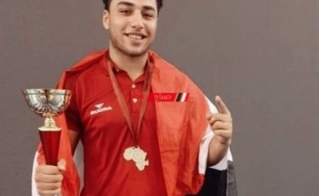 فارس الأسمر ابن دمياط يحصل على الميدالية الذهبية في المصارعة ويحصد المركز الأول ببطولة أفريقيا بالمغرب