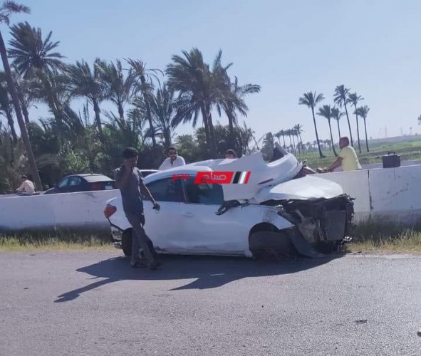 إصابة شخص جراء انقلاب سيارة ملاكي بطريق رأس البر في دمياط