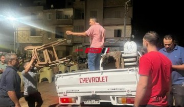 حملة مكبرة ترفع إشغالات شوارع مدينة الزرقا بدمياط
