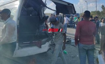 اصابة 5 مواطنين في حادث تصادم بين 9 سيارات بمحافظة الإسكندرية.. بالصور