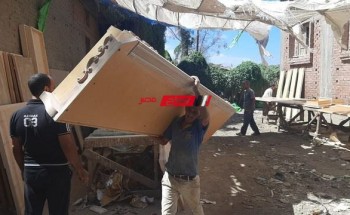 حملة مكبرة ترفع المخالفات وتزيل الاشغالات في قري الشيخ ضرغام والخياطة بدمياط