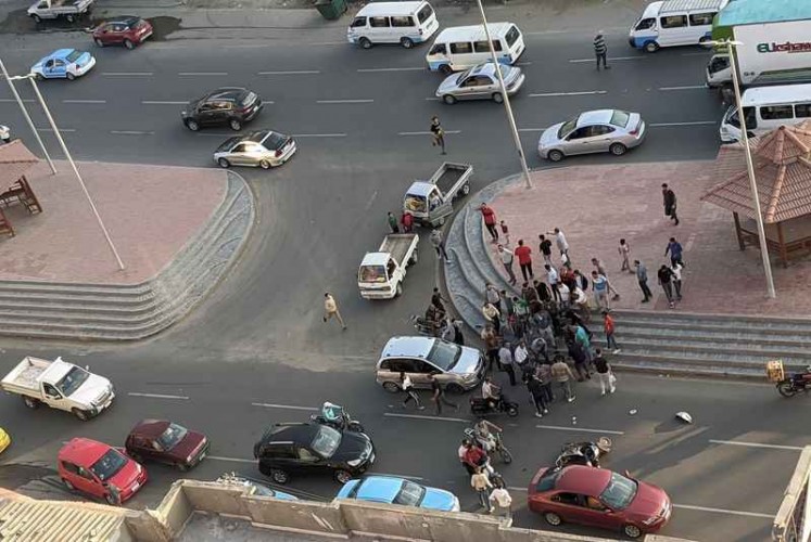 اصابة شخصان في حادث دراجة بخارية على طريق الشهابية بدمياط ومطالب بسرعه الانتهاء من المطبات الصناعية
