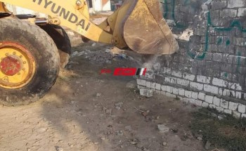 إزالة تعديات ومباني مخالفة علي أراضي زراعية بحي المنتزه في الإسكندرية
