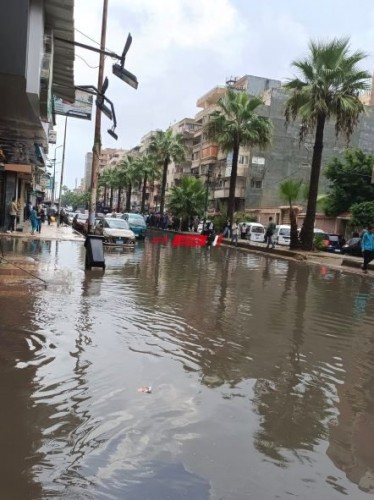 بالصور هطول أمطار غزيرة علي العجمي بمحافظة الإسكندرية