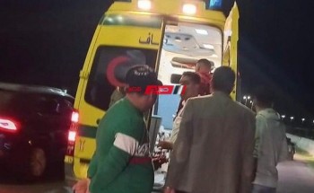 بالصورة اصابة 3 اشخاص على اثر حادث سير مروع على طريق رأس البر بدمياط