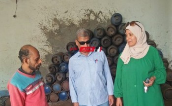 حملة مكبرة للمرور على مستودعات الغاز في مركز كفر البطيخ بدمياط