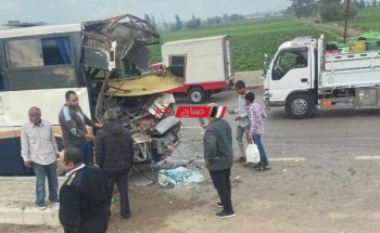 “سيارة نقل قطعت الطريق” .. تفاصيل حادث تصادم اتوبيس جامعة حورس بالدقهلية