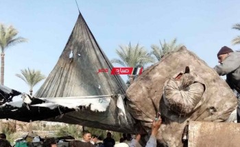 غلق احد مخازن الخردة المخالفة بمدينة كفر البطيخ بدمياط