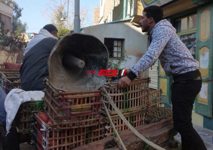 حملة مكبرة للتصدى لظاهرة الإشغالات ومكبرات الصوت في قرى فارسكور بدمياط