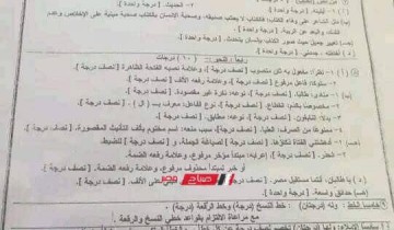 النموذج الرسمي إجابات امتحان اللغة العربية للصف الثالث الاعدادي محافظة البحيرة الترم الاول 2022-2023