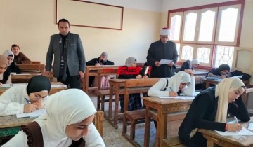رئيس منطقة دمياط الازهرية يتابع سير أعمال امتحانات الفصل الدراسي الأول للشهادتين الابتدائية والاعدادية