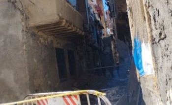 تساقط أجزاء من عقار في حي الجمرك بمحافظة الإسكندرية