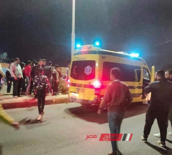 اصابه شخصين في حادث تصادم دراجة بخارية على طريق بورسعيد – دمياط