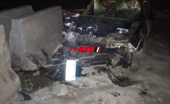 اصابه شخص في حادث تصادم مروع على طريق بورسعيد – دمياط
