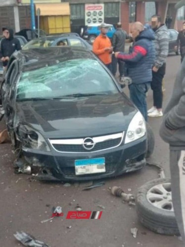 بسبب السرعة الزائدة.. إصابة مواطن في حادث تصادم سيارة بعامود إنارة بكورنيش الإسكندرية