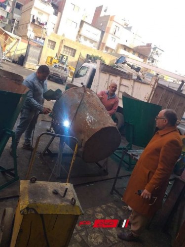 محلية فارسكور بدمياط تبدأ اعمال صيانة ورفع كفاءة صناديق القمامة بالجهود الذاتيه
