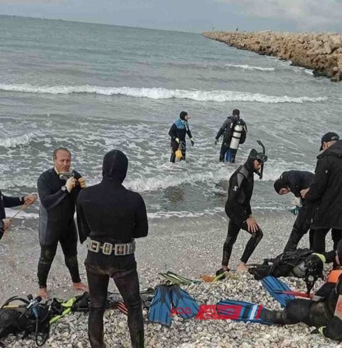 ‏استمرار البحث عن جثة صياد غرق في مياه البحر قبالة دمياط الجديدة اثر الطقس السيئ