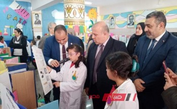 وكيل التعليم بدمياط يفتتح معرض العلوم science fair الاول للمدرسة المصرية اليابانية