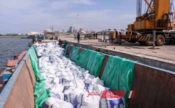 تفريغ 3408 طن أرز معبأ و 15700 طن ذرة على ارصفة ميناء دمياط