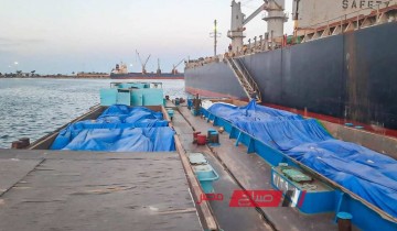 وصول رصيد صومعة الحبوب والغلال للقطاع العام في ميناء دمياط من القمح الى 48 الف طن