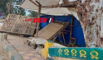 حمله مكبرة لإزالة الاعلانات المخالفة والاشغالات بمحليات قرى كفر سعد بدمياط