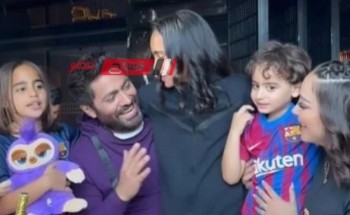تامر حسني يحتفل مع بسمة بوسيل بعيد ميلاد ابنتهما الكبرى تاليا