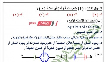حل امتحان العلوم محافظة الشرقية الصف الثالث الاعدادي الترم الثاني 2023