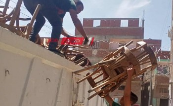 مواصلة شن حملات مكبرة لإزالة الاشغالات بمدينة دمياط