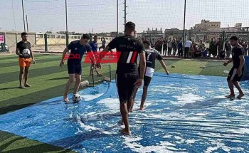 مباراة كرة قدم بالصابون احدث صيحات مركز شباب جمصة بدمياط