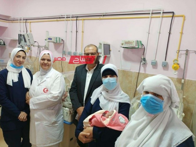 مستشفى دمياط العام تعلن استقرار حالة طفلة بوزن 900 جرام