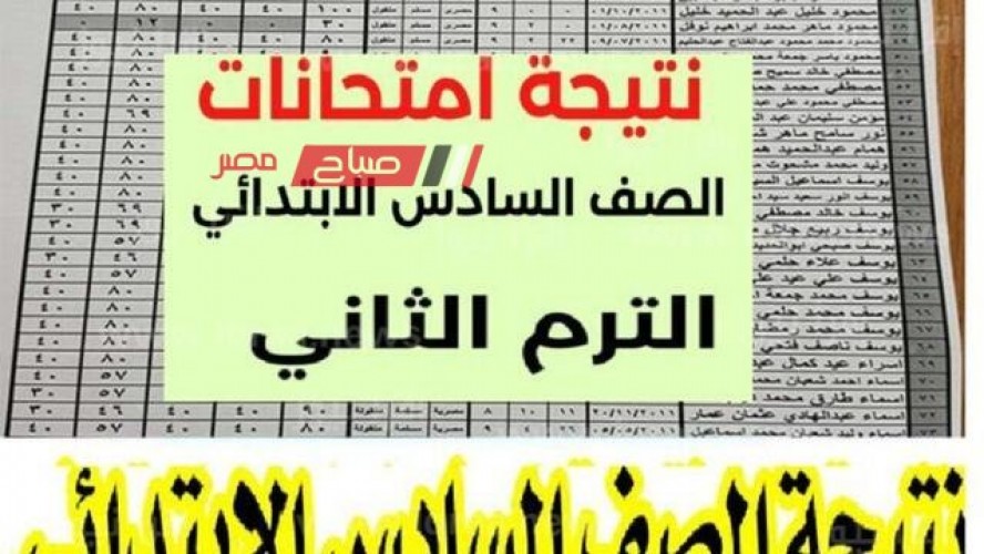 رابط استعلام نتيجة الصف السادس الابتدائي محافظة القاهرة الترم الثاني 2023